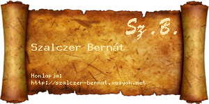 Szalczer Bernát névjegykártya